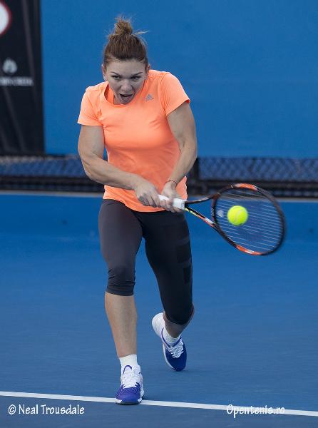 Simona Halep - antrenamente la AO2015